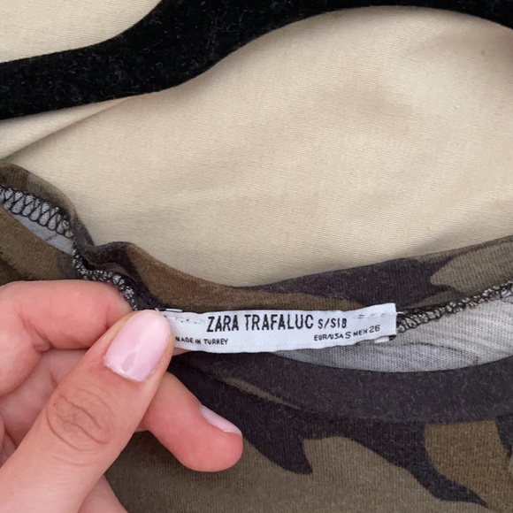 Camouflage print crop top t shirt - Picture 2 of 2